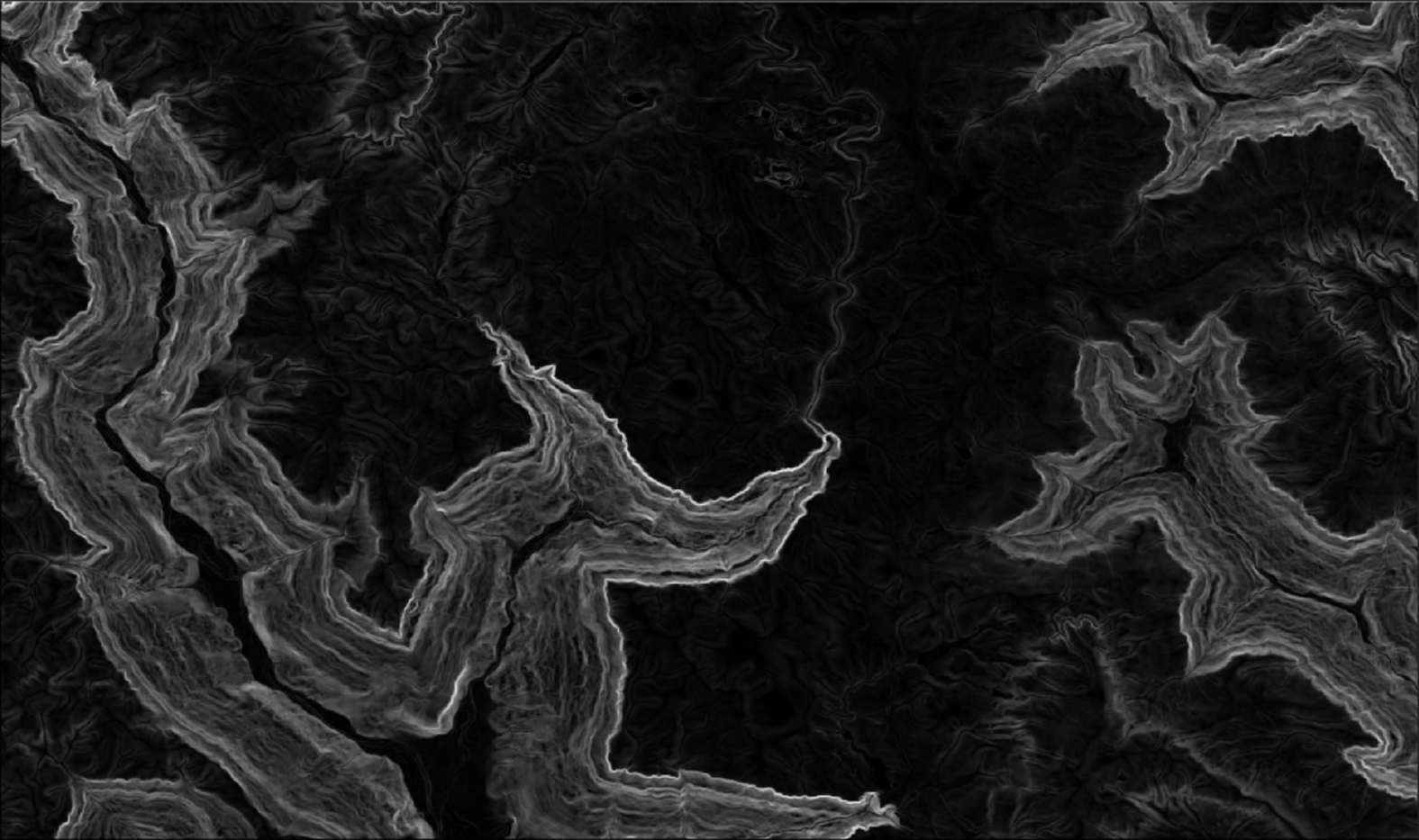 GPU-computed slope raster for Foster Falls